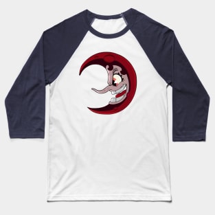 Moon boss - Cuphead Baseball T-Shirt